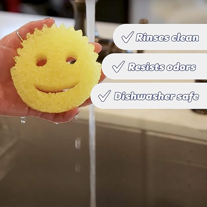 Scrub Daddy - The Original Scrub Daddy - Scratch-Free Multipurpose Dish Sponge - BPA Free &amp Made with Polymer Foam - Stain &amp Odor Resistant Kitchen Sponge (1 Ct)
