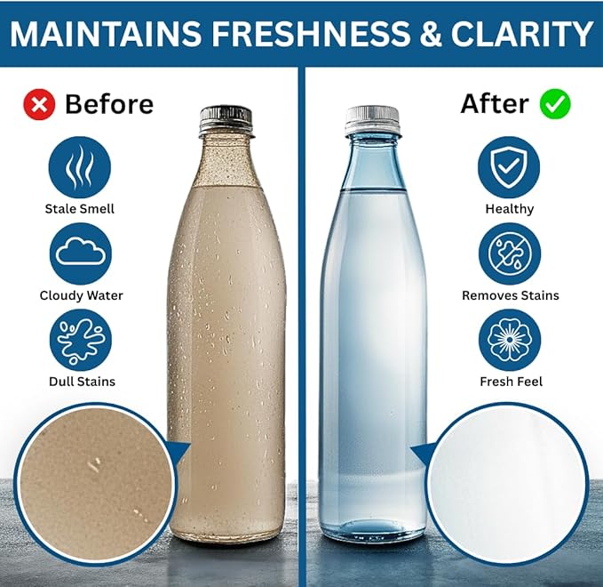 120 Pcs Water Bottle Cleaning Tablets Bottle Cleaning Tablets for Stainless Steel Water Bottles &amp Tumblers Bottle Cleaner tablets are ideal cleaner for all Water Bottles Removes Odor &amp Stai