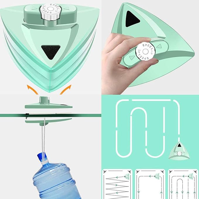 Magnetic Window Cleaner Double Side Magnetic Window Cleaner Glass Cleaning Brush Household Cleaning Tool Adjustable Thickness for Double Glazed Window