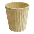 Home Decor Home Decor Waste Basket 1Pc Office Trash Can Simulated Rattan Woven Wastebasket Trash (Beige) Bathroom Office