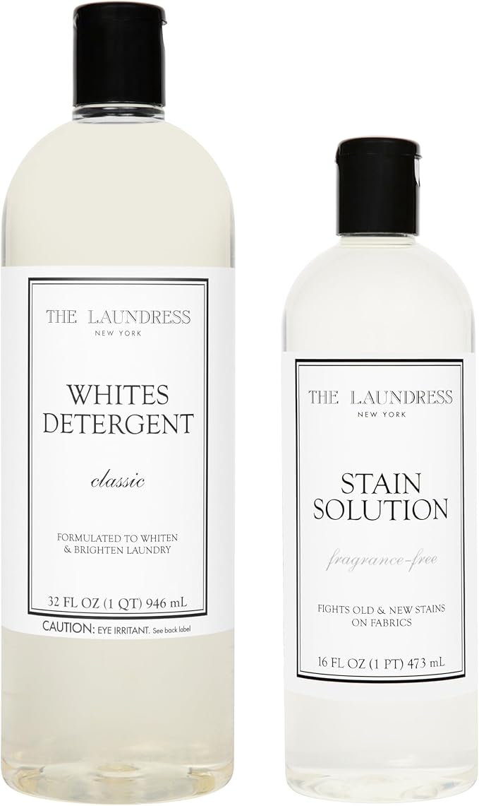 The Laundress Stain Solution Laundry Stain Treatment 16 Fl Oz Whites Detergent Concentrated Laundry Detergent Liquid Classic Scent 32 oz.
