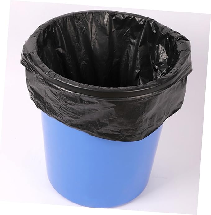50pcs Heavy Duty Large Garbage Bags 80x100cm Contractor Trash Bags for Outdoor Commercial Gardening and Kitchen Use Black 100l Capacity