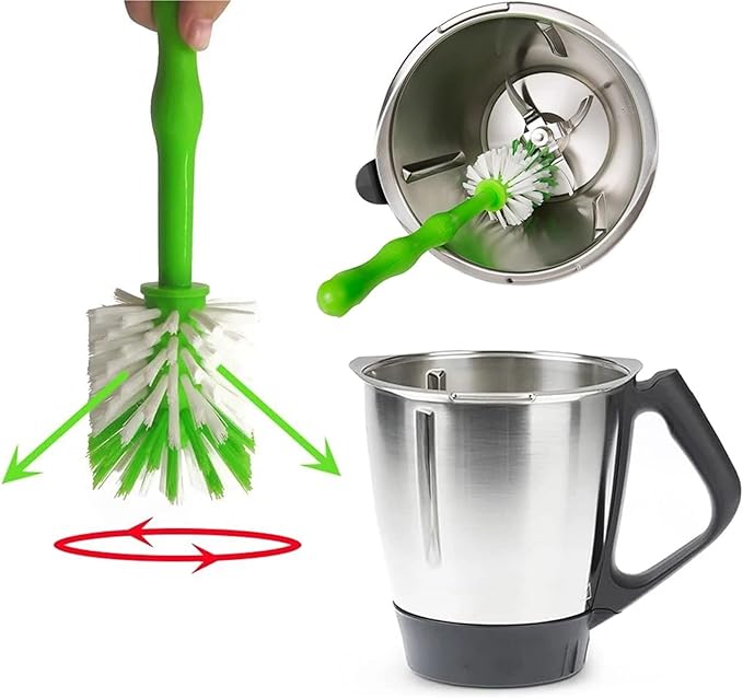Blade Knife Cleaner Bowl Pot Washing Tool Cleaning Scrubbing Brush Ideal for Thermomix TM5 TM6 TM31 Food Mixer Monsieur Cuisine(The Complete Kit)