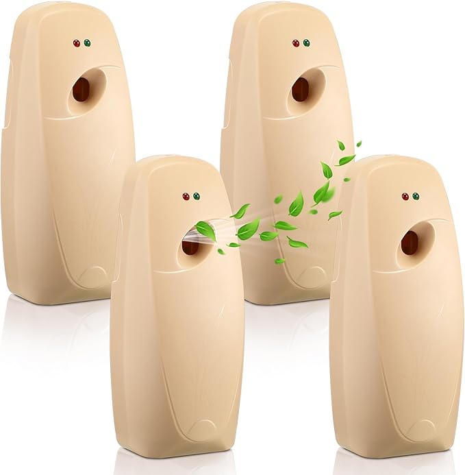 Maxcheck Automatic Air Freshener Spray Dispenser Wall Mounted Automatic Spray Dispenser Air Freshener for Bathroom Battery Operated Free Standing for Commercial Place and Room(Light Khaki)