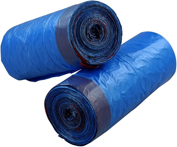 8 Gallon Garbage Bags Trash Bags with Drawstring Blue