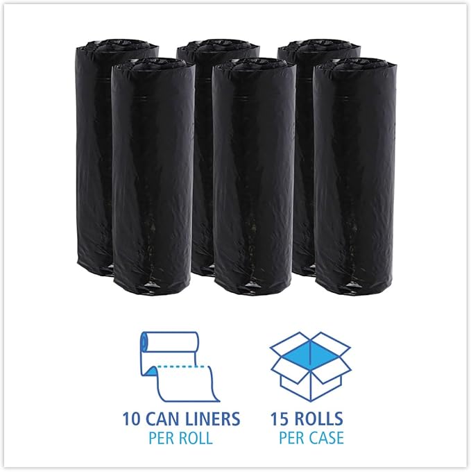Heavy-Duty Trash Bags 150 Count Bulk Black 16 to 20 Gallon Capacity