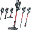 Cordless Vacuum Cleaner Home Lightweight Cleaner with LED Display 3 Modes 6 in 1 Stick Vacuum House Rechargeable of 45Min Detachable Battery Self-Standing Cleaner Floor Carpet Pet Hair