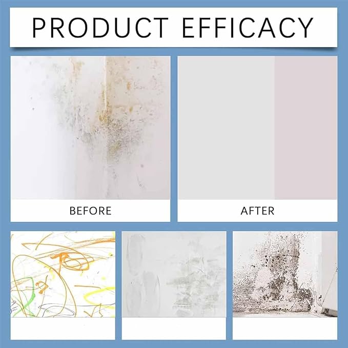 Fast Acting Anti Wall Cleaner Spray New 8oz Highly Painted Effective Wall Stain Remover Dust Removal Foam Multi-Surface Use Long-Term Protection without Damaging for Bathrooms Kitchens (3PCS)