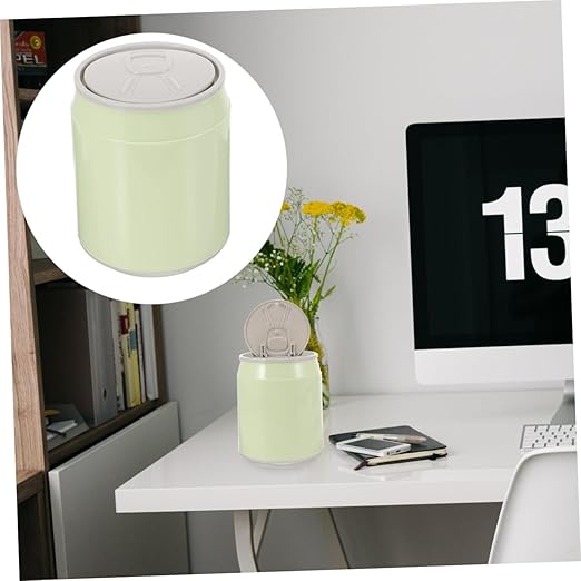 Amosfun 3pcs Trash Bin Lid Portable Plastic Wastebasket for Home Office and Travel Stylish and Odor Design for Bedroom Desk and Compact Spaces