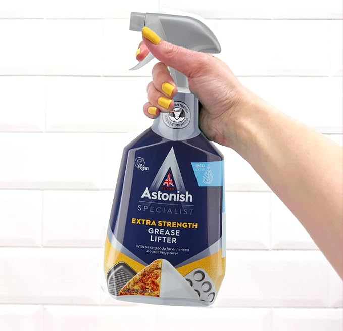 Astonish Kitchen Bundle - Includes Multi Purpose Cleaning Spray with Bleach Extra Strength Grease Lifter with Baking Soda and Zesty Lemon Scented Kitchen Cleaner - Cruelty Free - (750ml each)