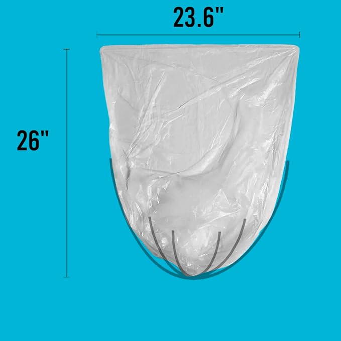 Trash Bags 8-10 Gallon 1000 Count Bulk Value Pack Clear Plastic Recycling Bags Multi-purpose Garbage Bags Can Liners for Business Home Kitchen Commercial and Industrial