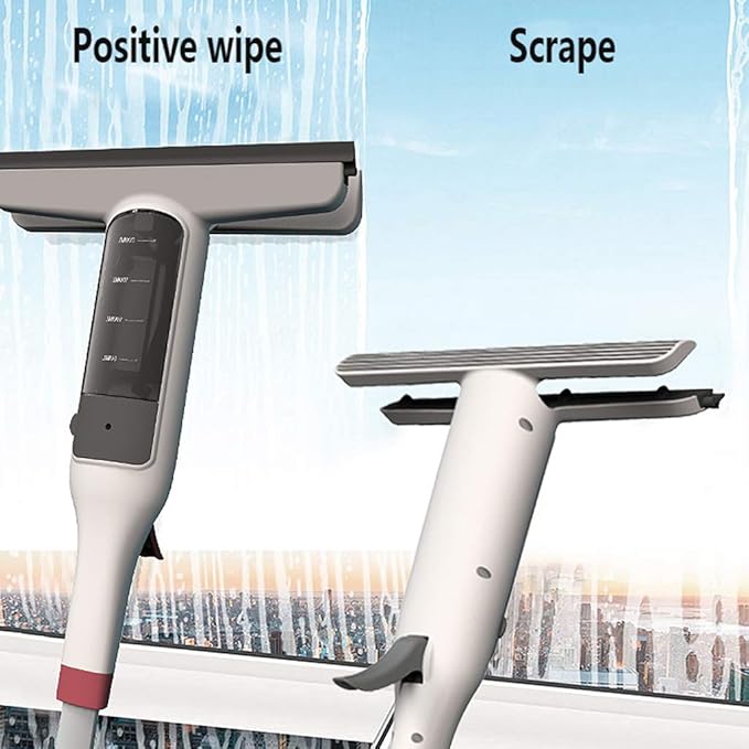 Magnetic Window Cleaner Water Spraying Window Cleaner122Cm/48In with Reusable Microfiber Pads for Hardwood Marble Tile Laminate Or Ceramic Floors