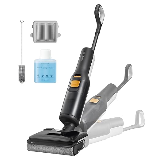 roborock F25 BX Wet Dry Vacuum Cleaner Cordless Vacuum Mop All in One with 20000Pa 194°F Hot Air Flash Drying &amp Self Cleaning Zero-Tangle Wet Mop Cleaner for Hard Floor 180° Lie Flat