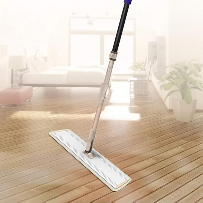 Lazy Flat Mop Stainless Steel Handle House Cleaning Dust Water for Wooden Floor Ceramic Tile Microfibre Fabric