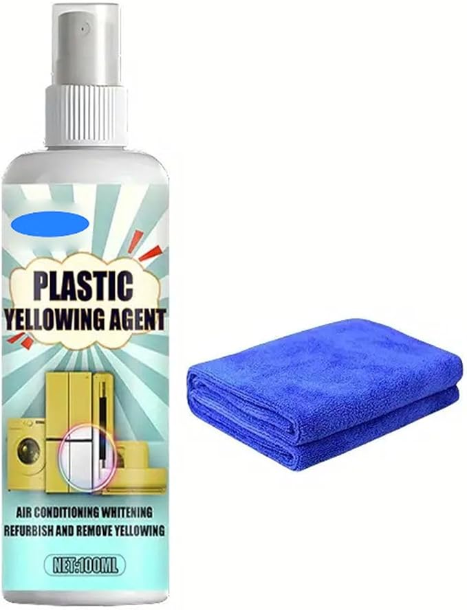 All Purpose Cleaner 100ml Heavy Duty Yellow Stain Remover Appliance Shine Restoring Deodorizer for Air Conditioner Toilet Seat Home Appliances Plastic Surface Cleaner (3PC)