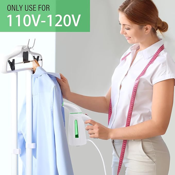 OGHom Steamer for Clothes Portable Handheld Clothing Garment Steamer 240ml Large Capacity 700W Travel Steam Iron 30 Second Fast Heat Up (Soft Green)