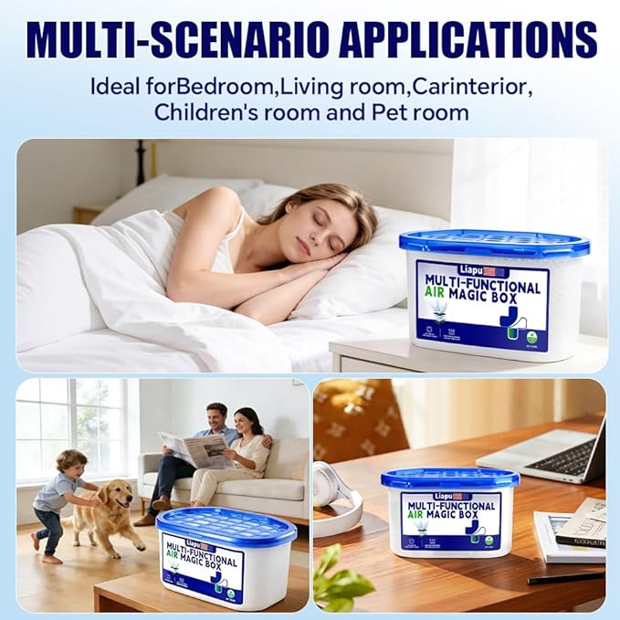 Liapu Air Purifying Box - Multi-Functional Odor Eliminator with Wide Coverage Perfect for Removing Smells in Home Office and Car Interiors No Trace Formula (2)
