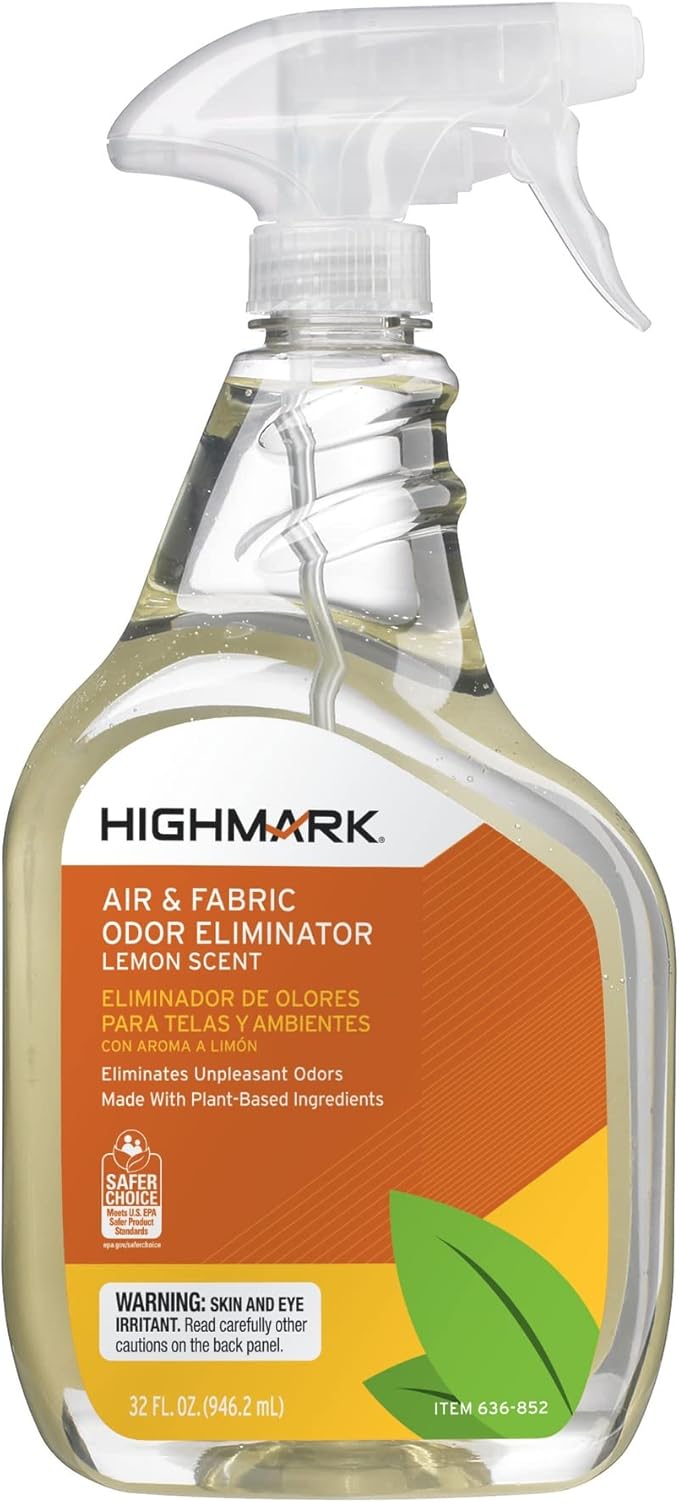 Highmark® Air &amp Fabric Odor Eliminator Lemon Scent 32 Oz Case Of 12