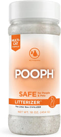 POOPH® LITTERIZER® – 16oz Bottle – Absorbs 46x Weight in Wetness &amp Odor – Keeps Litter Dry Reduces Mess Reduce Litter Costs and Get a Stink-FREELitter Box – Without Fragrances or Harsh Chemicals