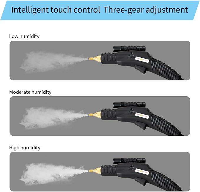 Handheld Steam Cleaner 1800W Car Steam Cleaners for Home Use Wet and Dry Adjustable Portable Steam Cleaner for Cleaning with Torch High Pressure Steam Cleaner for Car Detailing (Black)