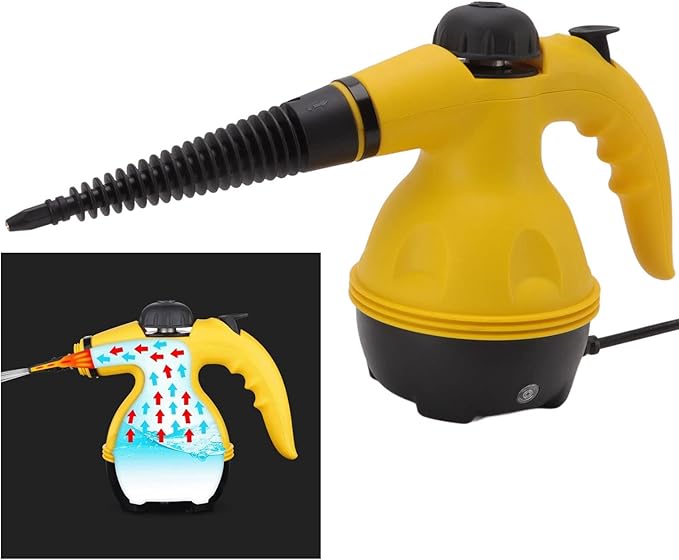 Pressurized Multi-Surface Steam Cleaner Tool Handheld Steam Cleaner Yellow High Temperature Stem Cleaner Portable Electric Stem Cleaning Machine for Cleaning Sink