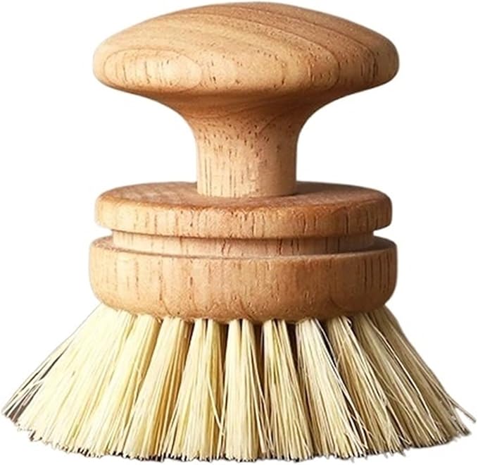 Natural Horse Hair Tableware Brush Environmentally Friendly Sisal Pot and Bowl Brush for Kitchen(Horse hair-L)
