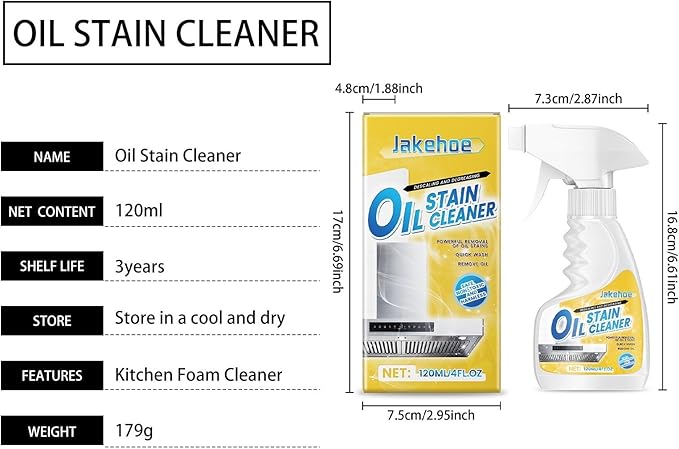 Kitchen Degreaser Spray Heavy Duty Grease Cleaner For Range Hood &amp Countertops Foam Formula Easy To Wipe No Residue(2PCS)
