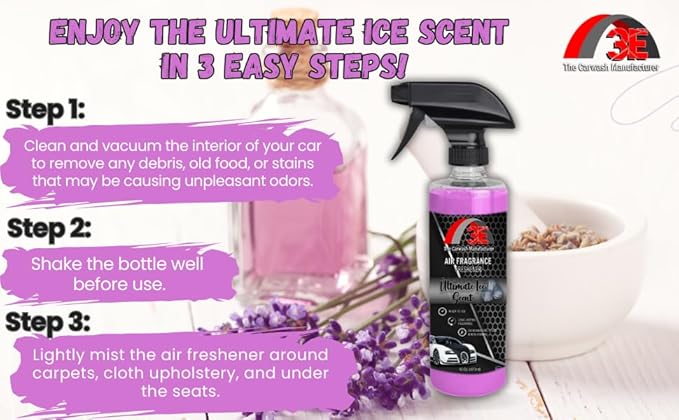 Car Air Freshener Concentrate 128 fl oz Professional Automotive Interior Fragrance Ready to Use Liquid Multiple Scents (Ultimate Ice)