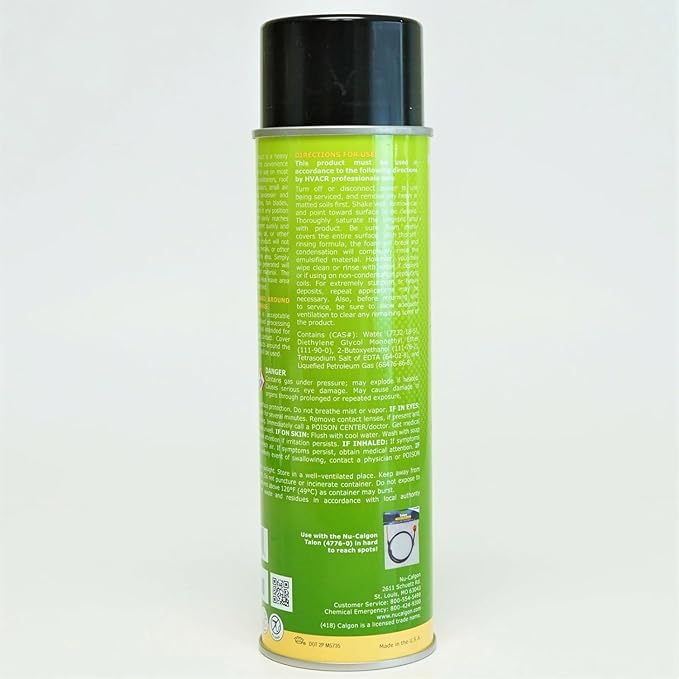 Nu-Calgon 4171-75 Evap Foam No Rinse Evaporator Coil Cleaner 18 OZ
