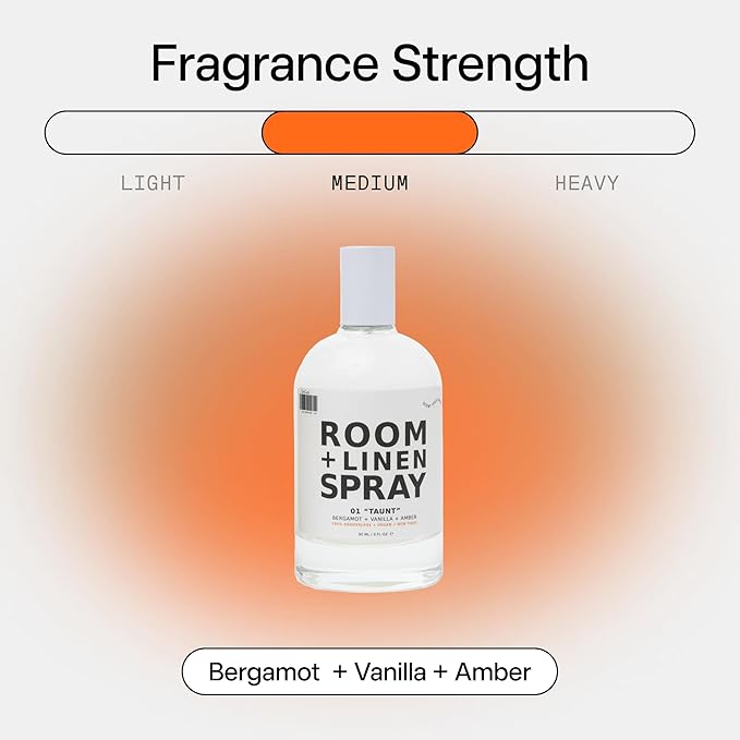 DedCool Room + Linen Spray | 01 Taunt | Natural Fabric &amp Linen Spray | Non-Toxic Essential Oil Infused | Freshens Home Bedding Couch Closet &amp Bath | 3 fl oz