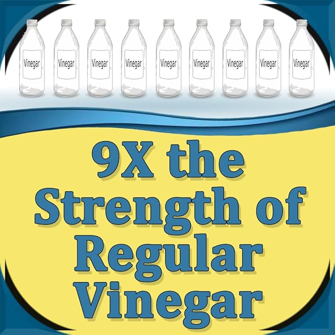 Natural Armor 45% Lemon Scented All-Purpose Cleaning Vinegar Industrial Strength Concentrate - Extra Strength Cleaner for Home Laundry Cleaning - 9X Stronger than Regular Vinegar (2.5 Gallons)