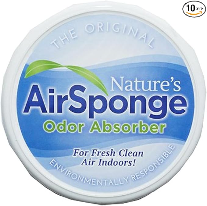 Nature's Air Sponge Odor Absorber Eliminator Neutralizer and Natural Air Freshener Gel - Unscented Plastic Tub 0.5 Lb. 10-Pack