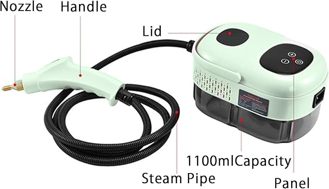Steam Cleaner High Pressure High-Temperature House Steamer Multipurpose Handheld Steam Cleaning Machine for Kitchen Bathroom Cleaning 2500W Portable Steamer Green