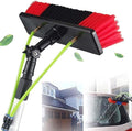 Water Fed Pole Kit for Window Cleaning - 3.6M-10.8M Telescopic Brush for Outdoor Glass &amp Solar Panel Cleaning - 30Cm/55Cm Water Inlet Options Available