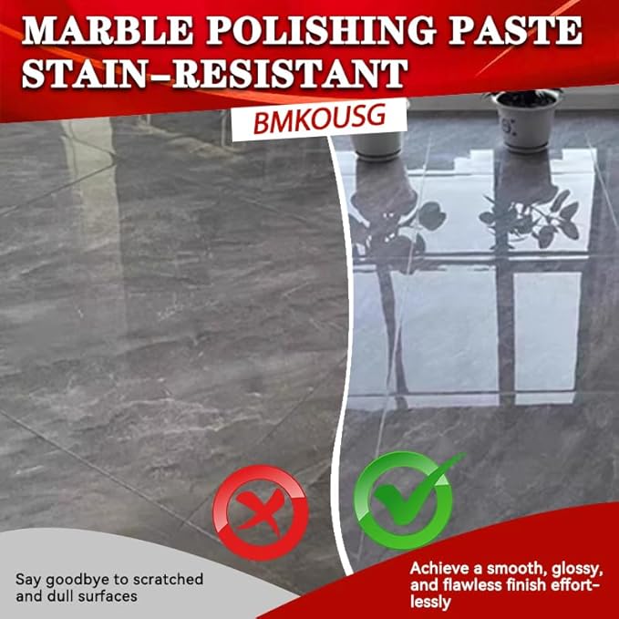 Granite Polishing Paste Marble Cleaner Countertop Quartz Polish Granite Polishing Kit | Marble Cleaner and Polish - Enhances Shine &amp Maintenance Safe for Stone Surfaces 2.2LB (1 - PCS)