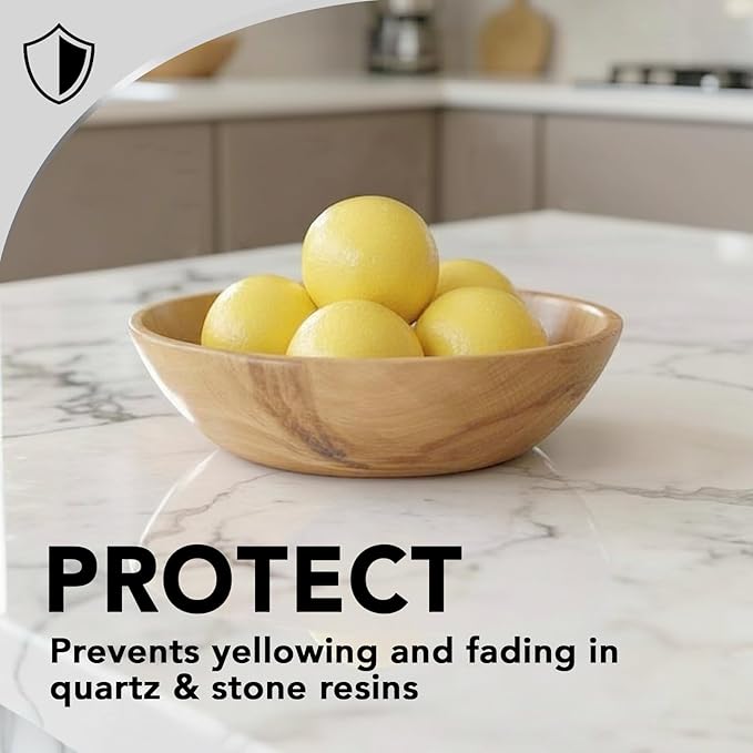 Weiman Quartz Countertop Cleaner and Polish - Clean and Shine Your Countertops Islands and Stone Surfaces with UV Protection 24 Ounce with MicroFiber Towel 2 Pack