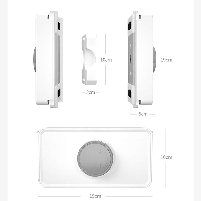 Magnetic Window Cleaner Double-Sided Magnetic Window Cleaner Glass Cleaning Brush Glass Wiper Household Cleaning Tools with Anti-Falling Rope for High-Rise Double Glazed Window