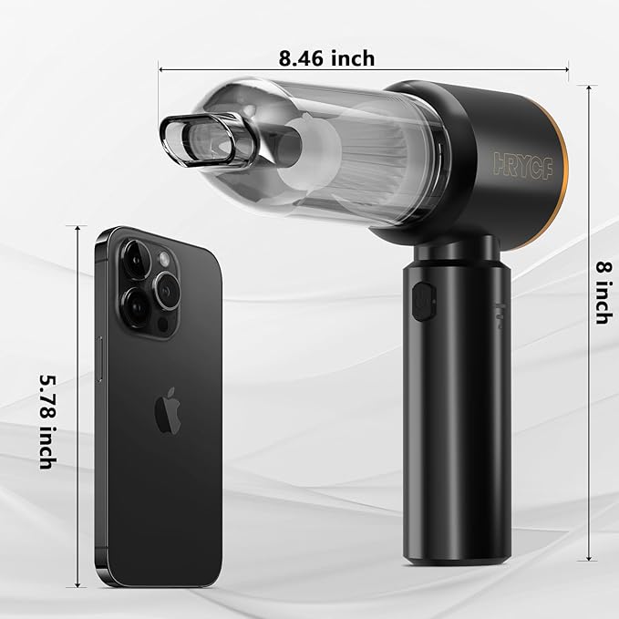 Professional Car Vacuum Cleaner 20000Pa Powerful Handheld Vacuum for Car Interior Cleaning Portable Cordless Mini Vacuum with Brushless Motor &amp Crevice Tool for Car