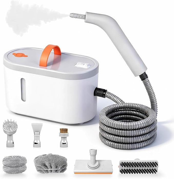 Steam Cleaner Portable Handheld Steamer for Cleaning Large Capacity Tank Pressurized Steam Cleaning Machine for Home Car Bathroom Kitchen Furniture Grout Floor Tile