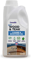 EcoDecors Loveable 2 in 1 Wood &amp Teak Cleaner and Brightener Gel 1 L for Outdoor Use Cleans Renews and Refreshes Outdoor Wood