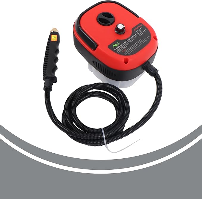 2500W 1000ml 110V Red Small Portable High-temperature and High-pressure Steam Cleaner with Brushs for Kitchens Toilets and Car Interiors