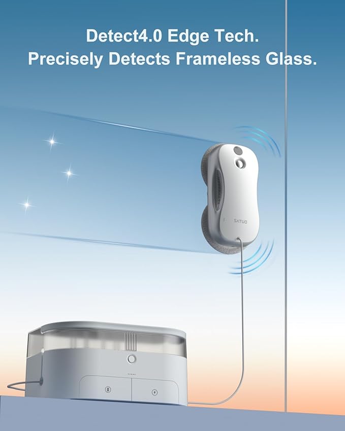 S9PRO Window Cleaning RobotWindow Cleaner Robot with Portable Station Suitable for Stubborn Stains Intelligent Path Planning Automatic Dual Water Spray Edge Detection