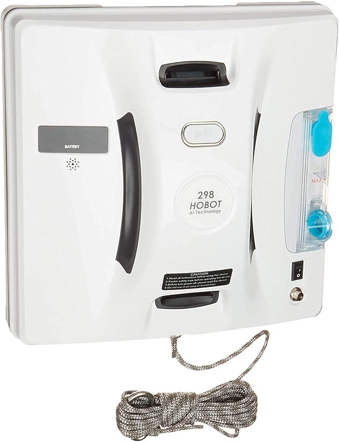 HOBOT-298 Window Cleaning Automatic Robot with Ultrasonic Water Spray Intelligent Cleaning AI Smart Route Plan Replaceable Water Tank and Control via Smartphone or Remote