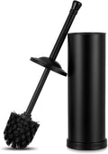 Black Toilet Brush and Holder Set304 Stainless Steel Toilet Bowl Brush and Holder for BathroomHeavy Duty Toilet BrushDurable Scrubbing BristlesSplash ResistantLong Handle