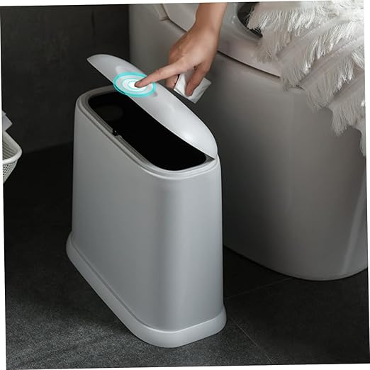 Compact Bathroom Trash Wastebasket for Kitchen Living Room and Office Design Modern Aesthetic for Spaces for Use