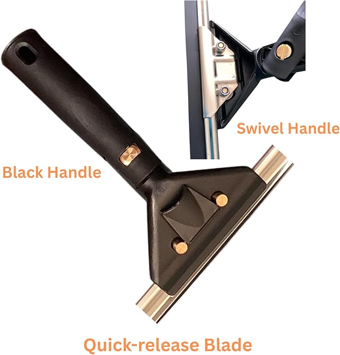 Window Squeegee 18 inch and Window Washer with Swivel Handle Professional Window Cleaning Kit Window Scrubber with Durable Aluminum T-Bar for Window Cleaning