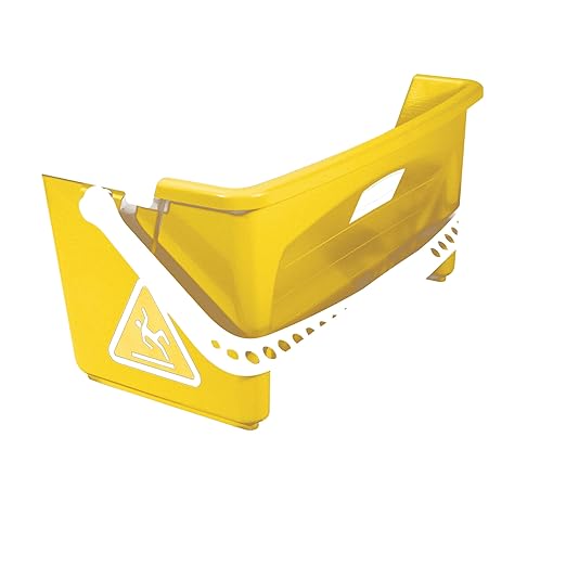 Rubbermaid Commercial Products HYGEN Microfiber Mop Bucket with Press Wringer 26 Yellow for Janitorial/Professional Cleaners and Heavy-Duty Industrial Mopping/Wringing/Cleaning