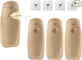 4PCS Automatic Air Freshener Spray Dispenser Wall Mounted or Free Standing Battery Operated Sprayer for Bathroom Multiple Time Scent Mist Release Settings for Room Restroom Sprayer (Khaki L)