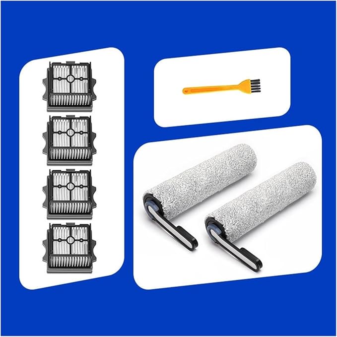 AgaShi Combo Roller BrushHepa FiltersWet Dry Cordless Vacuum Cleaner Spare Parts Accessories ReplacementCompatible for Tineco Floor One S5 (Color : Right-02)