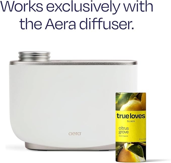 Aera True Loves Citrus Grove - Deodorizing Home Fragrance Scent Refill for Pet Odor - Notes of Wild Sage &amp Lemon - 25mL - For Use With Aera Diffuser (Sold Separately)